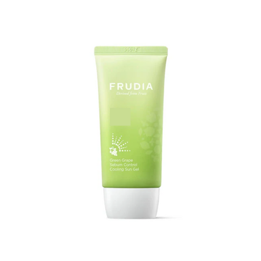 FRUDIA Green Grape Sebum Control Sun Gel is designed to keep your skin fresh and shine-free throughout the day. Infused with green grape extract, it helps manage excess sebum while providing hydration and nourishment. Its lightweight, gel-like texture absorbs quickly, leaving your skin soft, smooth, and balanced. Enriched with hyaluronic acid and botanical oils like apricot kernel and grape seed, it delivers lasting moisture without feeling heavy. Ideal for those seeking a non-greasy formula that promotes a