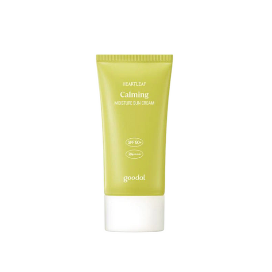 GOODAL Houttuynia Cordata Calming Moisture Sun Cream provides SPF50+ PA++++ protection while offering soothing hydration for sensitive skin. Infused with Houttuynia Cordata Extract, this sun cream calms and nourishes, making it ideal for irritated or redness-prone skin. Its lightweight, non-greasy texture absorbs quickly, leaving a comfortable finish. Formulated with Glycerin and Butylene Glycol, it locks in moisture, ensuring your skin stays hydrated throughout the day. Gentle and effective, it shields you