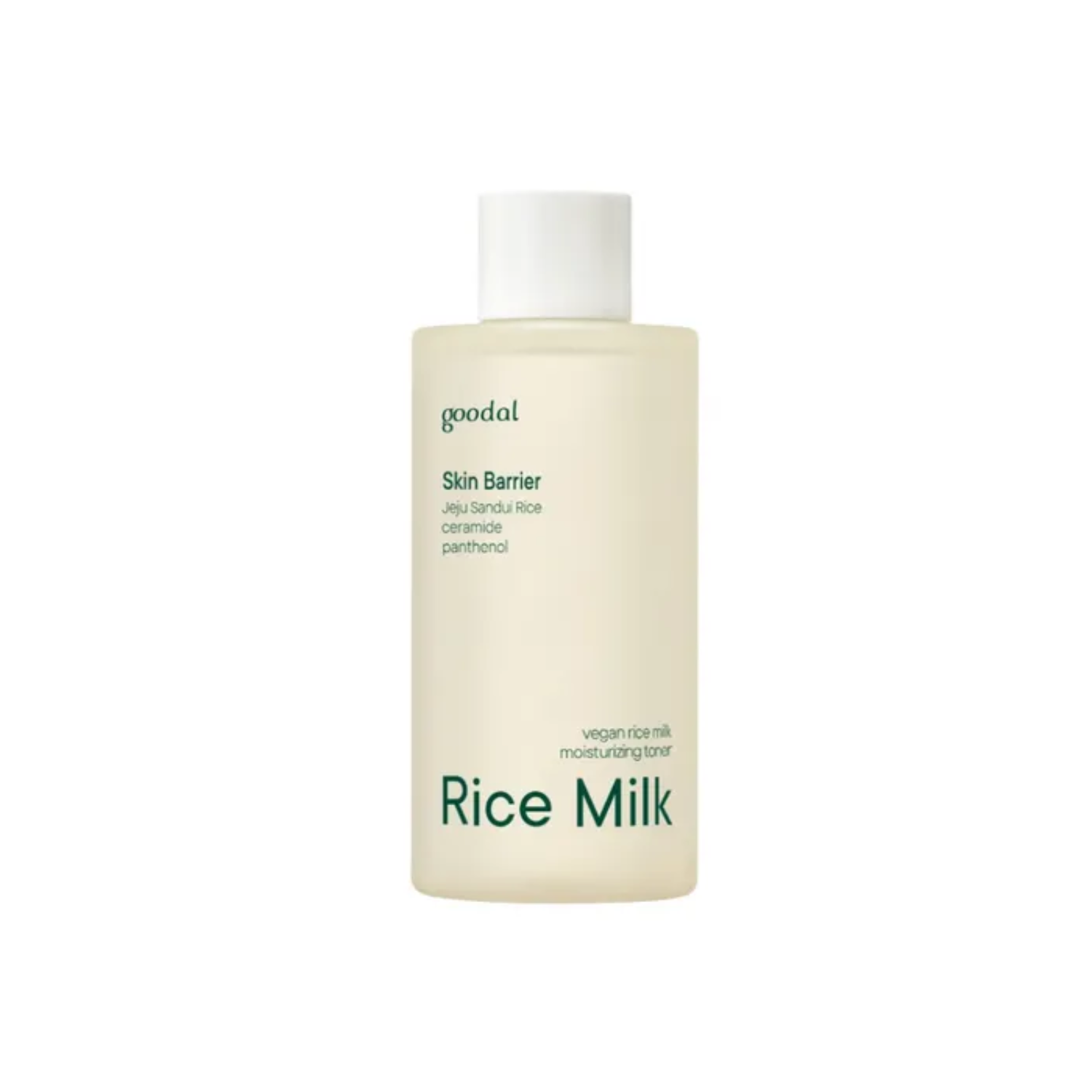 GOODAL Vegan Rice Milk Moisturizing Toner is a moisture-boosting facial toner that helps calm and hydrate dehydrated skin. Enriched with Rice Extract, Panthenol, and Ceramides, it delivers long-lasting hydration while supporting the skin barrier. The formula feels light on the skin and leaves it refreshed, nourished, and ready for the next steps of your skincare routine.