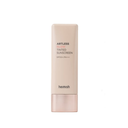 HEIMISH Artless Glow Tinted Cream in Shine Beige is a lightweight, all-in-one tinted cream that provides natural coverage and a radiant glow. Infused with Niacinamide and Pearl Extract, it brightens the skin while delivering SPF 50+ PA+++ protection to shield against harmful UV rays. Enriched with nourishing botanical extracts like Rosa Canina and Thyme, it soothes and hydrates the skin, leaving it soft and smooth. This tinted cream blends seamlessly for a glowing, even complexion, making it perfect for da