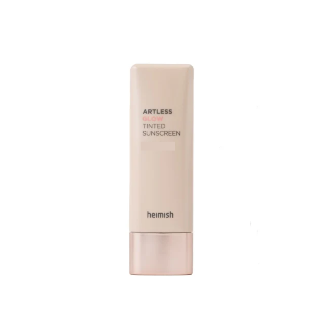 HEIMISH Artless Glow Tinted Sunscreen Shine Beige offers a subtle touch of coverage that smooths and brightens your complexion with a natural glow. Formulated with pearl extract and nourishing botanicals like rosa canina fruit and peppermint leaf extracts, it hydrates and revitalizes the skin. The lightweight texture blends seamlessly, delivering a dewy finish while niacinamide and adenosine work to improve skin brightness and elasticity. Ideal for a fresh, radiant look that feels as good as it looks.