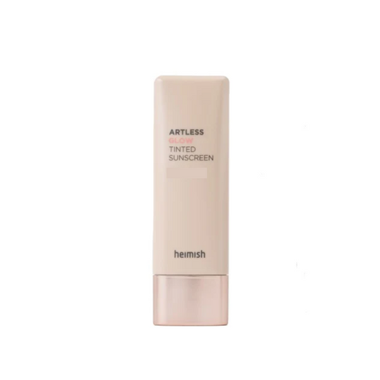 HEIMISH Artless Glow Tinted Sunscreen Shine Beige offers a subtle touch of coverage that smooths and brightens your complexion with a natural glow. Formulated with pearl extract and nourishing botanicals like rosa canina fruit and peppermint leaf extracts, it hydrates and revitalizes the skin. The lightweight texture blends seamlessly, delivering a dewy finish while niacinamide and adenosine work to improve skin brightness and elasticity. Ideal for a fresh, radiant look that feels as good as it looks.