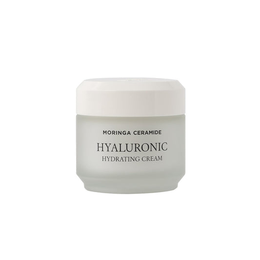 HEIMISH Moringa Ceramide Hyaluronic Hydrating Cream is a deeply moisturizing cream that replenishes and strengthens the skin barrier. Formulated with Moringa Seed Oil and Ceramide NP, it helps lock in moisture and improve skin elasticity. Hydrolyzed Hyaluronic Acid provides lasting hydration, while Shea Butter and Beta-Glucan soothe and nourish the skin. Its rich, creamy texture absorbs easily, leaving your skin soft, smooth, and refreshed throughout the day.