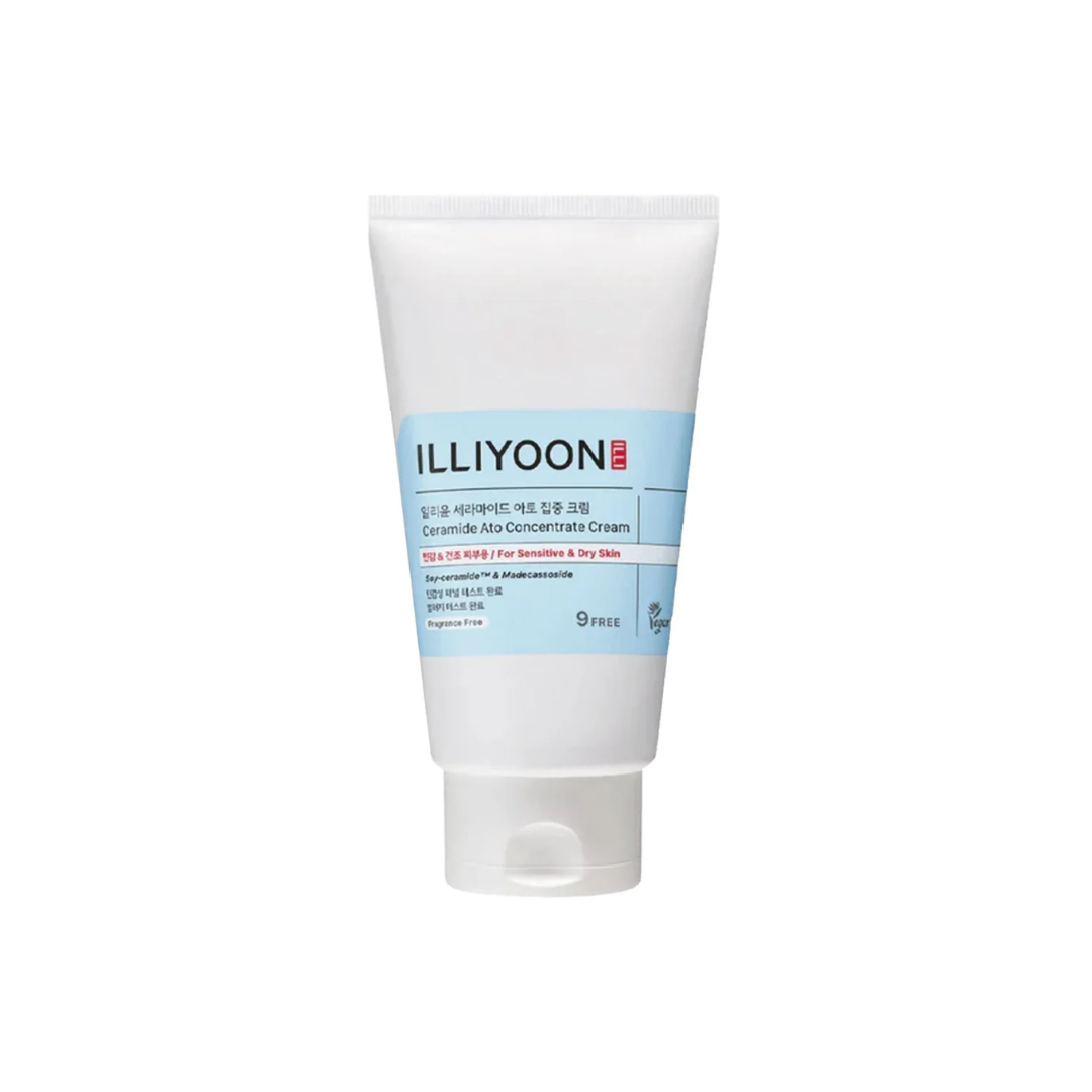 ILLIYOON Ceramide Ato Concentrate Cream delivers intensive moisture and barrier care for dry and sensitive skin. Formulated with Ceramide NP and patented Ceramide Capsules (Ceramide CPP), this rich cream helps reinforce the skin's natural defenses while keeping it hydrated and soothed. Botanical extracts like Panax Ginseng Root Water, Madecassoside, and Scutellaria Baicalensis Root Extract calm irritation and promote skin health. Powered by Squalane, Glycerin, and Soybean Oil, the cream nourishes deeply wit