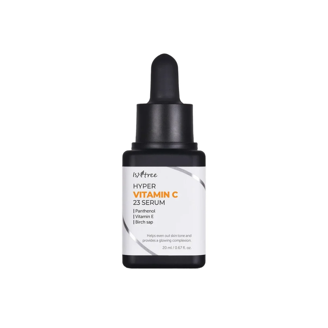 ISNTREE Hyper Vitamin C 23 Serum is a potent brightening formula featuring 23% Pure Vitamin C to diminish dark spots, improve skin tone, and boost luminosity. Infused with Betaine and Panthenol, it delivers hydration and calms the skin, while Gardenia Florida Fruit Extract and Tocopherol offer antioxidant protection. Ideal for targeting dullness and uneven skin, this serum helps reveal a radiant, refreshed complexion