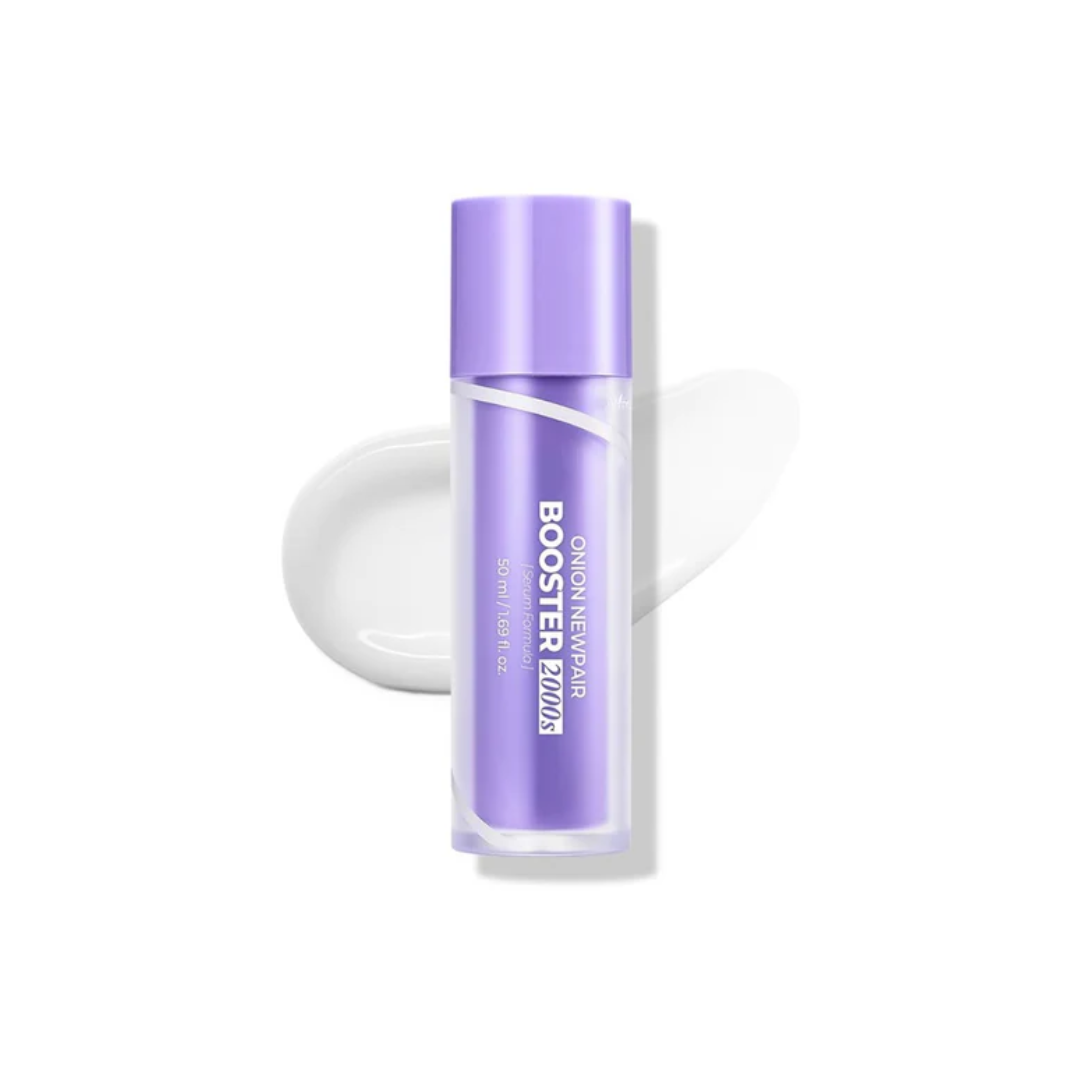 ISNTREE Onion Newpair Booster Shot 2000 is a concentrated serum designed to brighten, calm, and repair blemish-prone skin. Enriched with Onion Bulb Extract, Niacinamide, and Resveratrol, it helps fade post-acne marks, even out skin tone, and deliver antioxidant care. A blend of Hyaluronic Acid, Collagen, and Ceramide NP deeply hydrates and strengthens the skin barrier, while Panthenol, Madecassoside, and Allantoin soothe irritation. Lightweight yet powerful, this booster shot leaves skin smooth, radiant, an