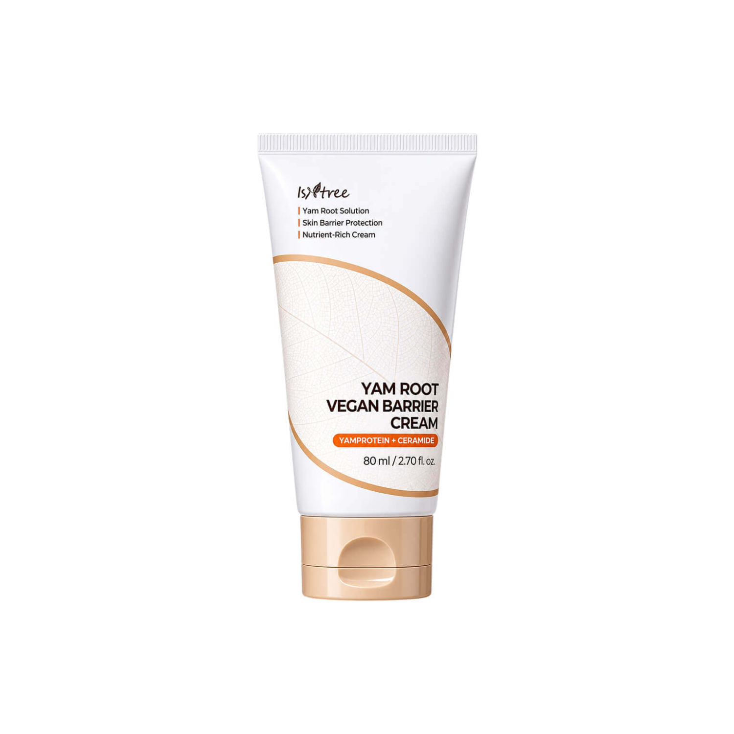 ISNTREE Yam Root Vegan Barrier Cream is a nourishing vegan moisturizer designed to comfort dry, sensitive, and weakened skin. Infused with Yam Root Extract, Ceramides, Panthenol, Squalane, Niacinamide, Sodium Hyaluronate, and Ectoin, it helps deliver deep moisture while supporting the skin’s natural protective barrier. This cream is ideal for skin that feels tight, rough, or easily irritated and needs extra care.
