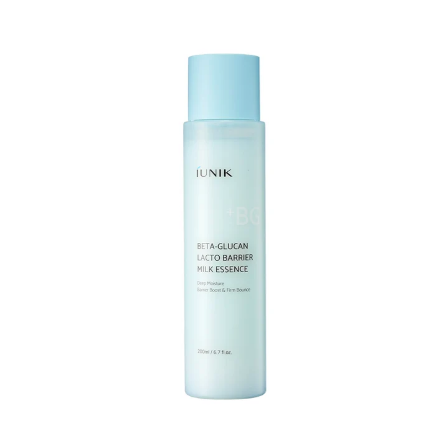 IUNIK Beta-Glucan Lacto Barrier Milk Essence is a lightweight Korean milky essence designed to deeply hydrate and strengthen the skin barrier. Formulated with 68% Lactobacillus Ferment Lysate and Beta-Glucan, it helps nourish, calm, and improve skin resilience. 7 Peptides, EGF, and Bakuchiol support firmness and smoother-looking skin, while Panthenol and Glyceryl Glucoside provide lasting moisture. Skin is left soft, plump, and radiant without a heavy feel.