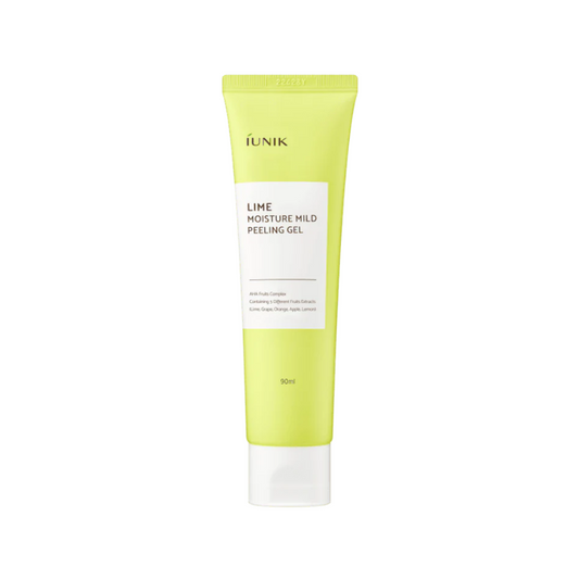 IUNIK Lime Moisture Mild Peeling Gel is a gentle exfoliator that removes dead skin cells using fruit extracts and natural cellulose. Enriched with Lime, Apple, and Licorice Root Extracts, it smooths texture while keeping the skin hydrated and calm with Centella and Allantoin. Perfect for achieving a soft, refreshed, and brighter complexion without irritation.