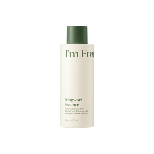 I'M FROM Mugwort Essence is a refreshing, calming treatment formulated with Artemisia Princeps Extract (Mugwort), Glycerin, and Sodium Hyaluronate to soothe irritated skin and restore moisture. Made with Mugwort aged for three years in Ganghwa, Korea, this lightweight essence helps balance excess sebum, reduce the appearance of redness, and maintain a hydrated, healthy-looking complexion.