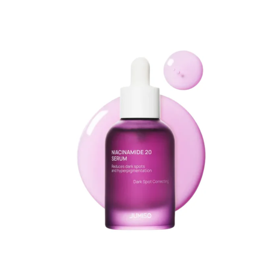 JUMISO Niacinamide 20 Serum is a high-strength brightening serum designed to target stubborn dark spots and uneven skin tone. Formulated with 20% Niacinamide, Tranexamic Acid, and hydrating ingredients, it helps improve skin clarity while supporting smoother, more balanced-looking skin. The lightweight formula absorbs easily and delivers intensive tone-correcting care.