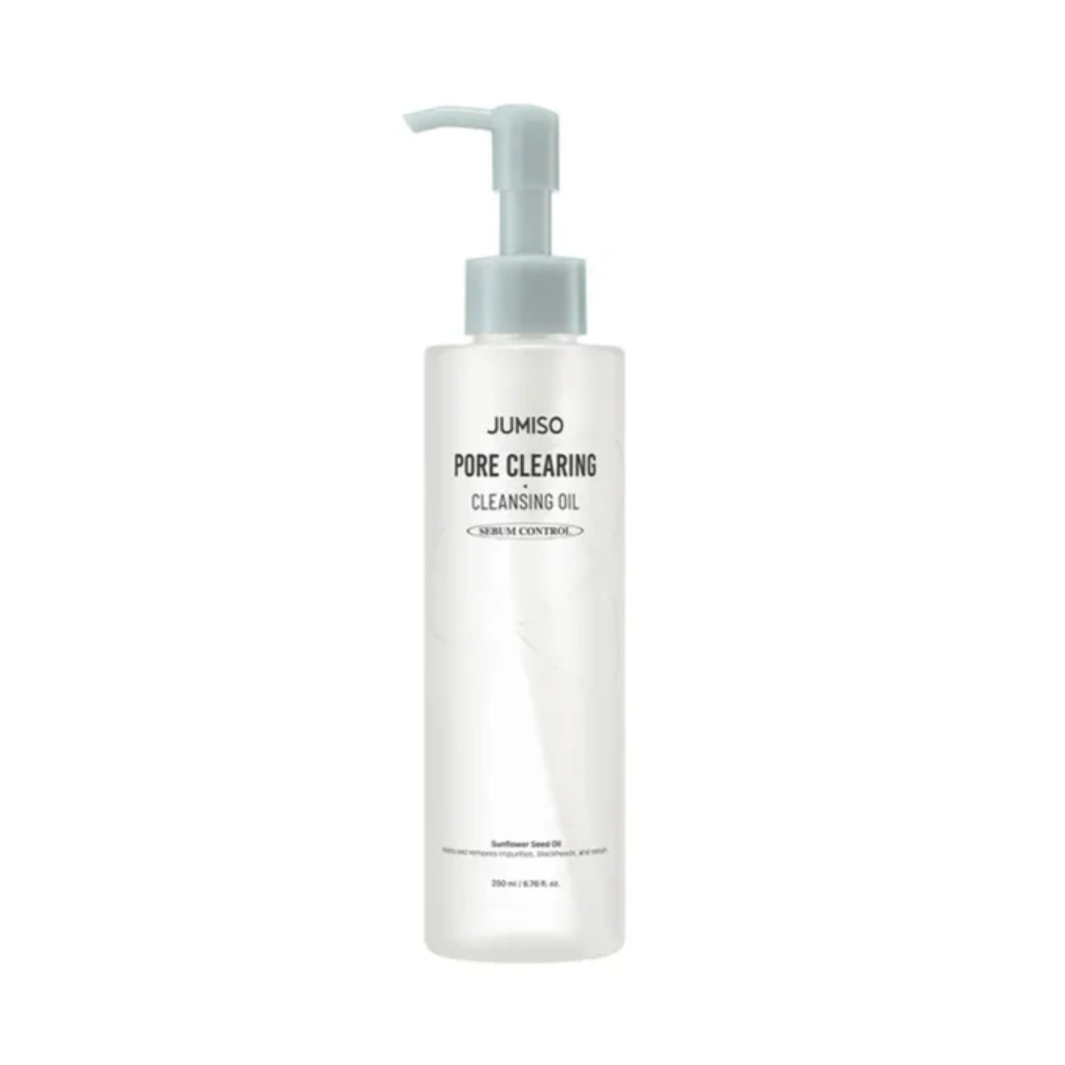 JUMISO Pore Clearing Cleansing Oil is a gentle oil cleanser designed to dissolve makeup, sunscreen, and excess sebum while helping keep pores clear. Formulated with nourishing plant oils and Centella Asiatica Oil, it cleanses effectively without stripping moisture, leaving the skin feeling soft, balanced, and refreshed.