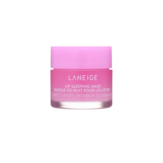 LANEIGE Lip Sleeping Mask Sweet Candy is a rich lip treatment that works overnight to restore moisture and comfort to dry, chapped lips. The balm-like texture melts onto lips, helping improve softness and hydration with a playful sweet candy aroma.