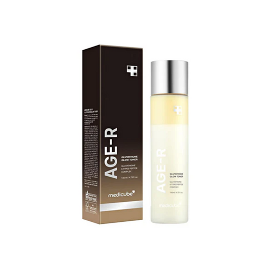 MEDICUBE AGE-R Glutathione Glow Toner is a radiance-boosting formula designed to brighten and revitalize dull skin. Enriched with Glutathione, Niacinamide, and Alpha-Arbutin, it helps to even out skin tone and promote a healthy glow. The toner also contains Peptides, Allantoin, and Botanical Extracts to hydrate, soothe, and support skin elasticity. Perfect for daily use, it leaves your skin feeling refreshed, luminous, and smooth.