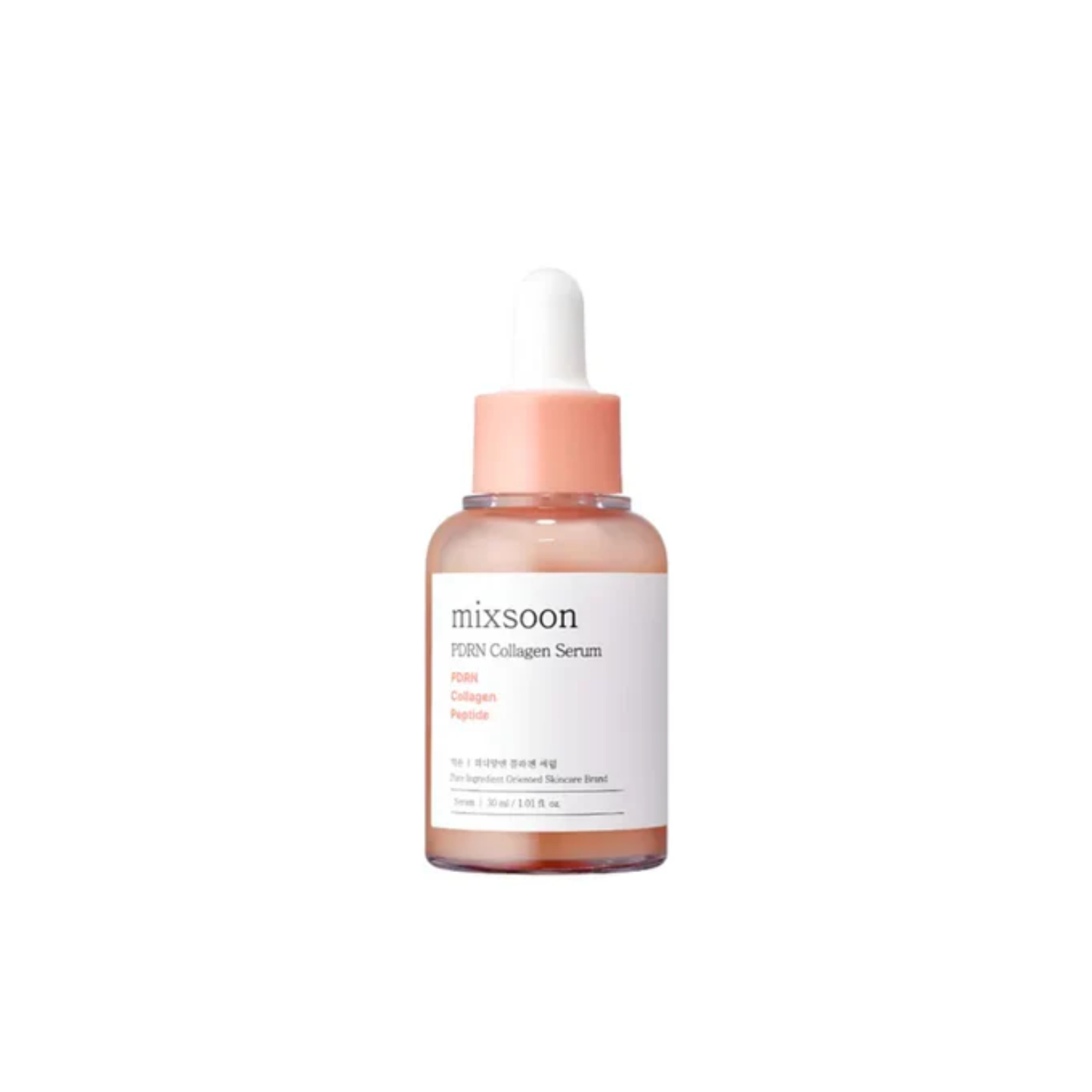 MIXSOON PDRN Collagen Serum is a nourishing firming serum designed to hydrate, smooth, and improve the look of skin elasticity. Formulated with plant-based PDRN, Collagen, Peptides, fermented rice bran, and ultra-low molecular Hyaluronic Acid, it helps support the skin barrier while leaving the complexion feeling soft, plump, and revitalized. The lightweight texture absorbs quickly, making it ideal for dull, dry, mature, and elasticity-concerned skin.