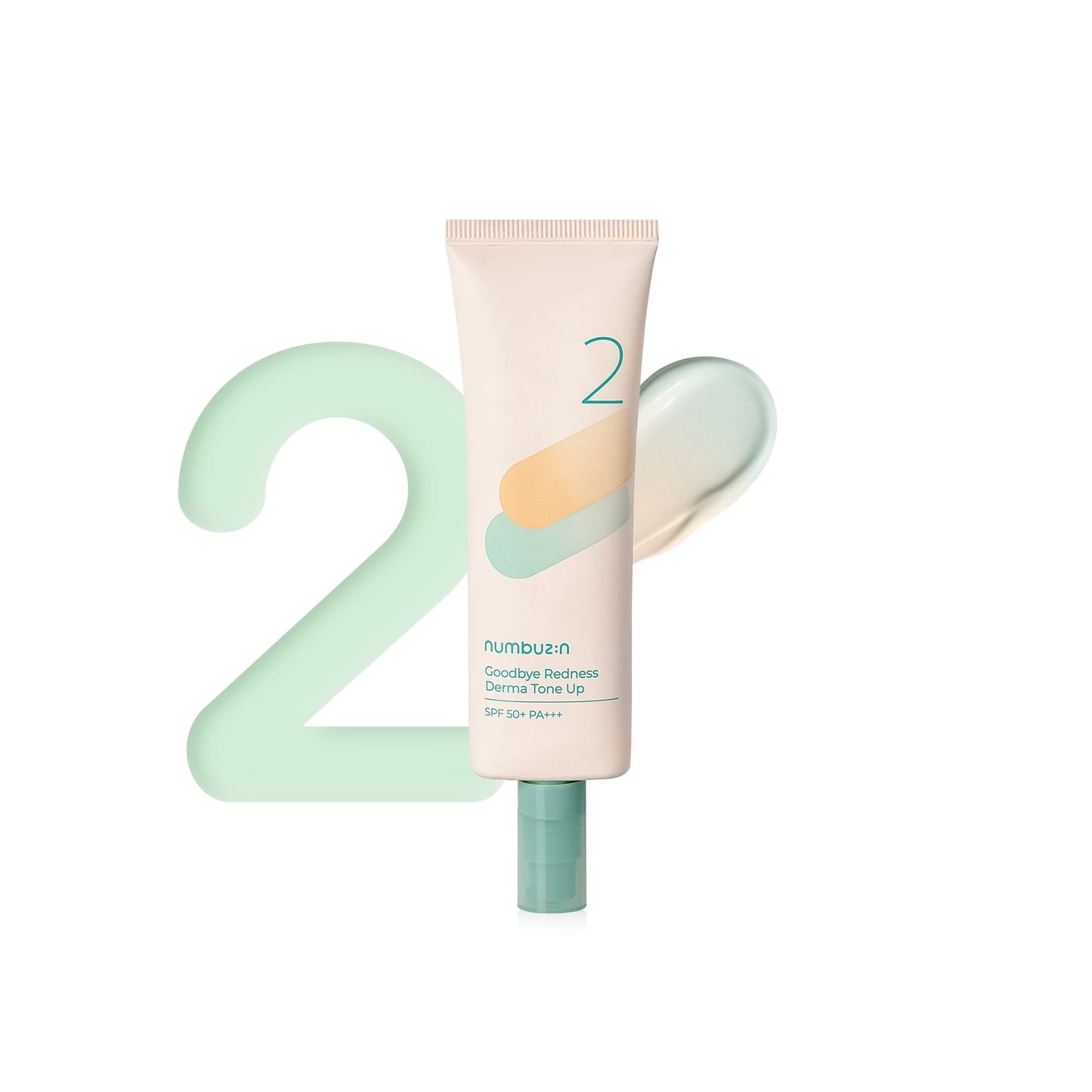 NUMBUZIN No.2 Goodbye Redness Derma Tone Up is a soothing tone-up cream designed to reduce redness and even out skin tone. Enriched with calming Centella Asiatica, Tea Tree Leaf, and Houttuynia Cordata extracts, it helps calm irritation while delivering a lightweight, natural coverage. With added sun protection from Titanium Dioxide and Zinc Oxide, this cream is perfect for sensitive or redness-prone skin, promoting a balanced and radiant complexion.