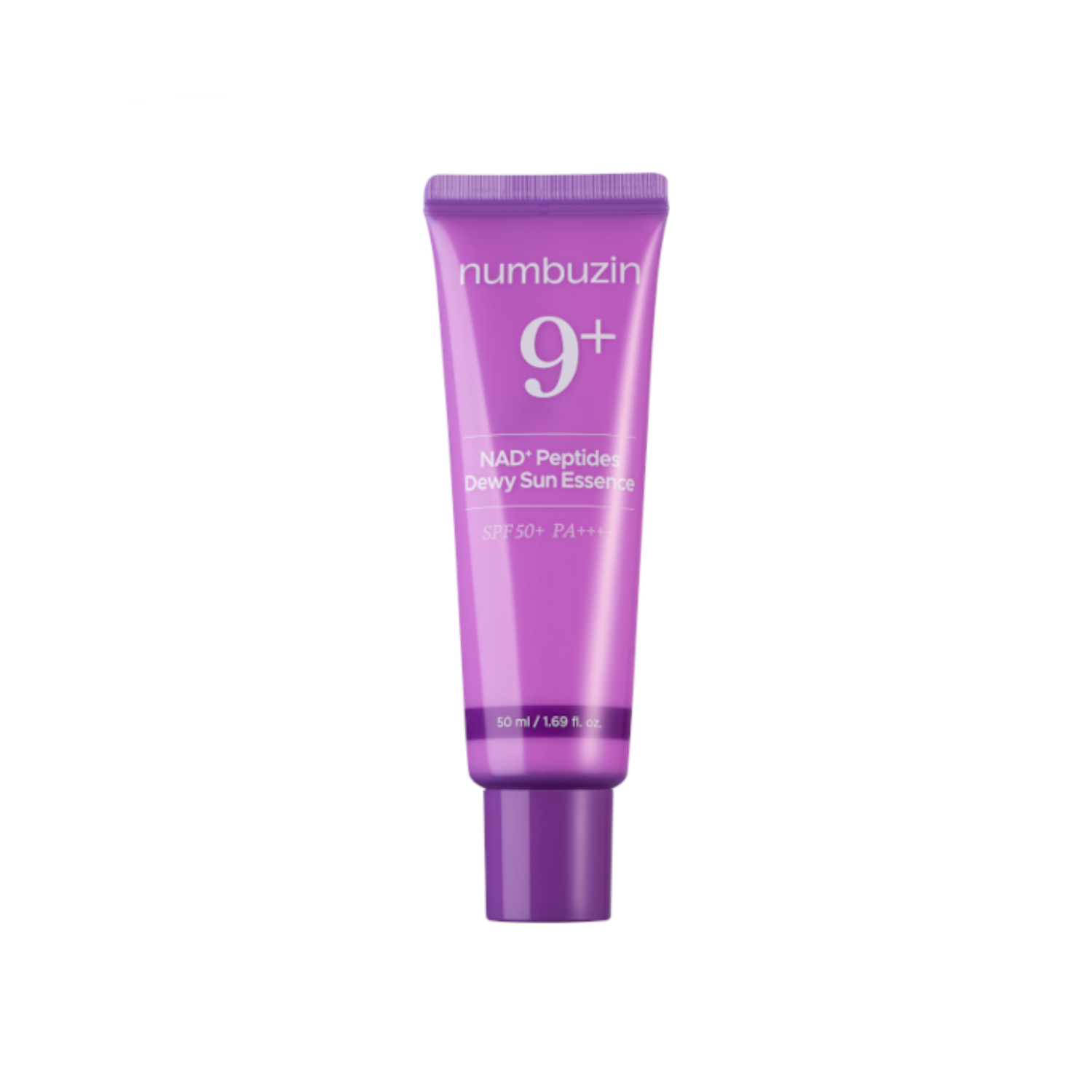 NUMBUZIN No.9 NAD Peptides Dewy Sun Essence SPF 50+ PA++++ is a lightweight Korean sunscreen designed to protect the skin from UV rays while supporting firmness, hydration, and a healthy glow. Formulated with NAD+, 9 Peptides, Collagen, Niacinamide, Panthenol, Centella Asiatica Extract, Allantoin, and Hydrolyzed Hyaluronic Acid, it helps soothe stressed skin, strengthen the skin barrier, and leave the complexion looking fresh and dewy. The smooth, lightweight texture absorbs comfortably with no white cast, 
