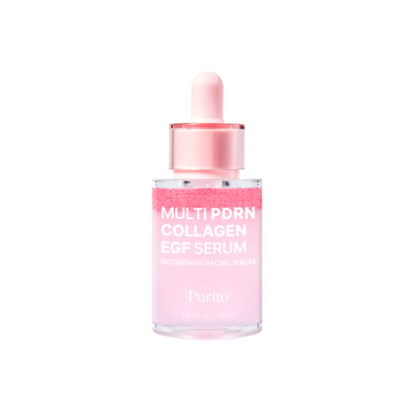 PURITO SEOUL Multi PDRN Collagen EGF Serum is a lightweight nourishing serum designed to hydrate, smooth, and improve the look of skin elasticity. Formulated with PDRN, Collagen, EGF, Ceramide NP, Centella Asiatica Extract, and Oat Extract, it helps support the skin barrier while leaving the complexion feeling firmer, calmer, and more refreshed. The gentle formula absorbs comfortably, making it ideal for dry, normal, sensitive, mature, and tired-looking skin.