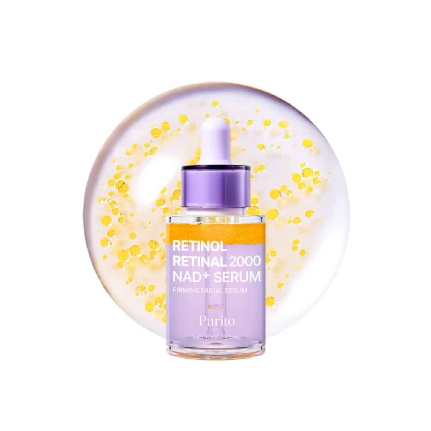 PURITO SEOUL Retinol Retinal 2000 NAD+ Serum is a renewing serum designed to improve the look of fine lines, uneven texture, dullness, and loss of firmness. Formulated with Retinol, Retinal, NAD+, Niacinamide, Adenosine, Centella Asiatica Extract, Ceramide NP, and Tocopherol, it helps support smoother, firmer, and more radiant-looking skin while caring for the skin barrier. Best suited for normal, dry, combination, and mature skin. Retinoid beginners or sensitive skin types should introduce it gradually and