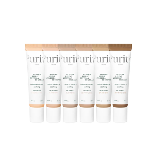 PURITO SEOUL Wonder Releaf Centella BB Cream is a soothing, skin-friendly BB cream that delivers light, natural coverage while calming irritation. Infused with Centella Asiatica Extract, it helps reduce redness and support skin recovery. Niacinamide brightens and evens tone, while Zinc Oxide provides gentle sun protection. The lightweight formula blends seamlessly without clogging pores, leaving the skin smooth, balanced, and comfortably hydrated. Perfect for sensitive skin and anyone seeking a natural, fla