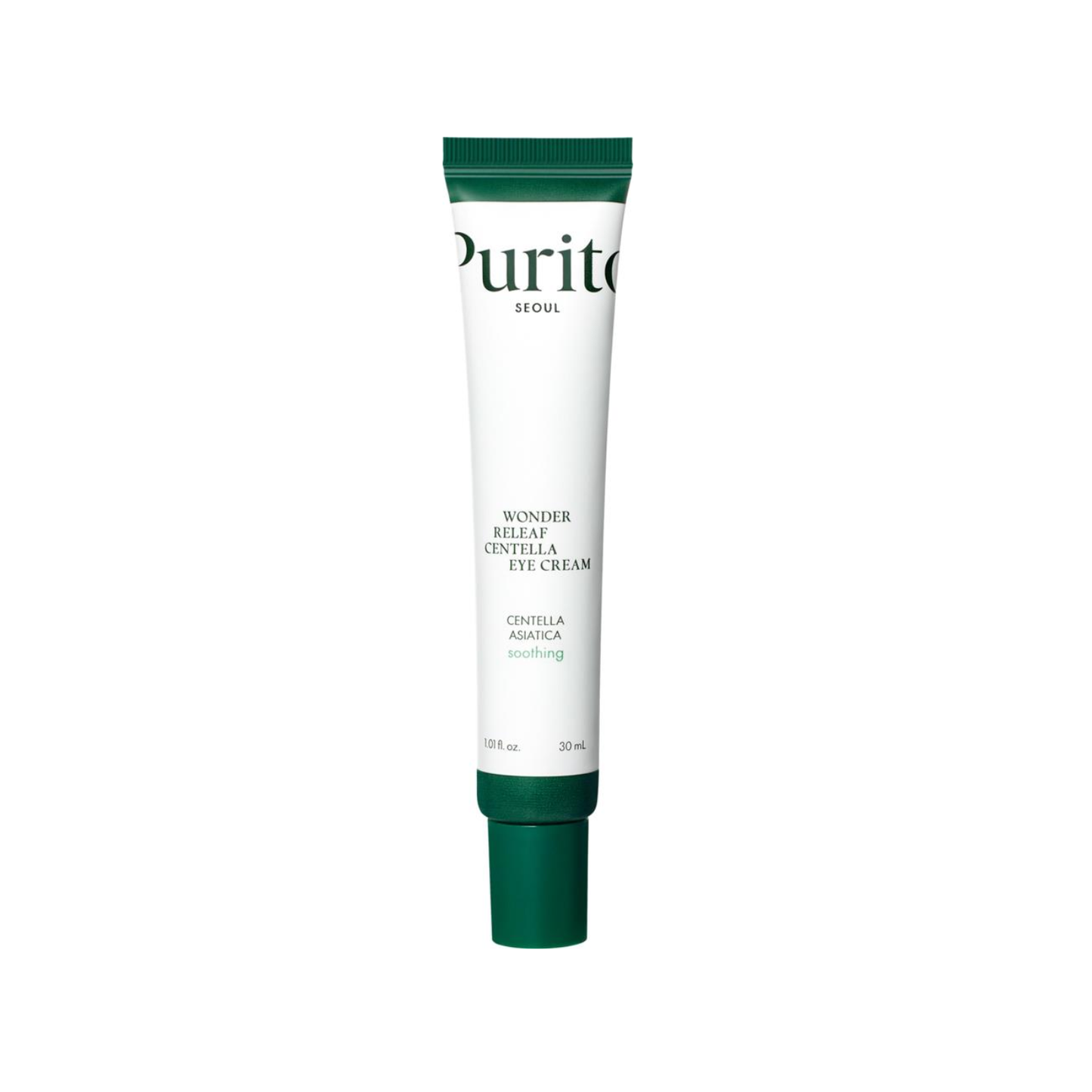 PURITO SEOUL Wonder Relief Centella Eye Cream is a gentle, moisturizing eye cream made to calm and care for the sensitive eye area. Enriched with Centella Asiatica Extract, Ceramide NP, Panthenol, Sodium Hyaluronate, Adenosine, and Peptides, it helps soothe dryness, support the skin barrier, improve elasticity, and soften the look of fine lines. Ideal for sensitive, dry, normal, combination, and tired-looking skin.