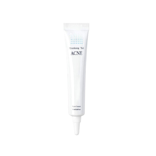 PYUNKANG YUL Acne Spot Cream is a targeted solution designed to calm breakouts and support skin recovery. Powered by Niacinamide, Centella Asiatica, and Willow Bark Extract, it helps reduce redness and irritation. Copper Tripeptide aids in skin repair and minimizes the look of post-acne marks. Lightweight and gentle, it’s ideal for daily spot care.