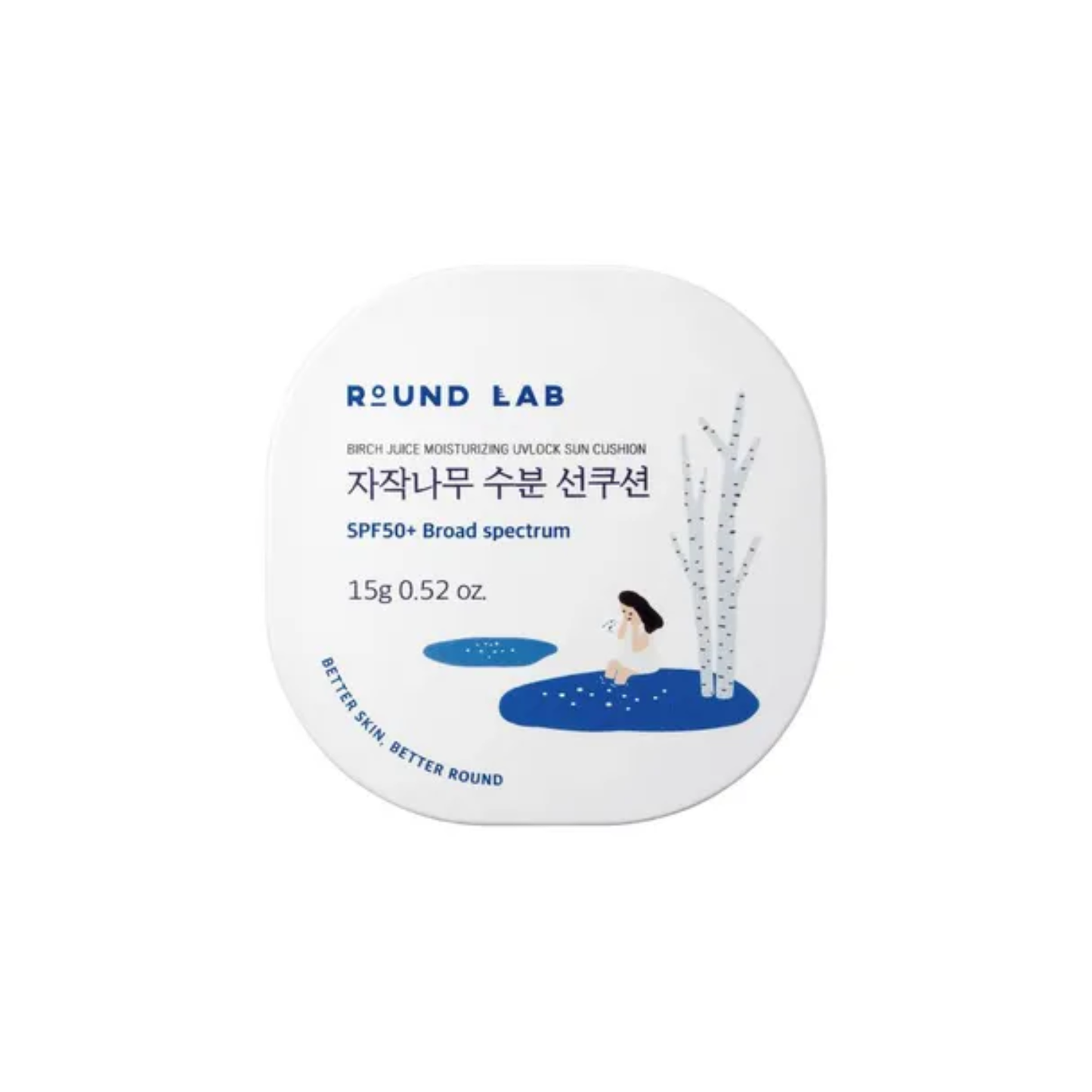 ROUND LAB Birch Juice Moisturizing UVLock Sun Cushion is a convenient sunscreen cushion that provides SPF 50+ physical sun protection with Zinc Oxide. This OTC version helps shield the skin from UV damage while keeping the skin hydrated, soothed, and comfortable. Formulated with Birch Juice, Sodium Hyaluronate, Hyaluronic Acid, Aloe Barbadensis Leaf Extract, Allantoin, Glycerin, and antioxidant ingredients like Tocopherol and Ascorbic Acid, it helps support moisture and freshness throughout the day. The lig