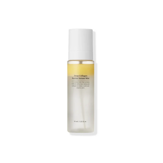 SUNGBOON EDITOR Deep Collagen Barrier Serum Mist is a hydrating facial mist that strengthens the skin barrier and boosts radiance. Enriched with Collagen Extract, Niacinamide, and Hyaluronic Acid, it delivers deep moisture while improving elasticity and skin tone. Infused with Peptides, Beta-Glucan, and Botanical Oils, it nourishes, soothes, and supports skin repair. With a fine mist texture, it refreshes and revitalizes the skin anytime, leaving it plump, smooth, and glowing. Suitable for all skin types, e