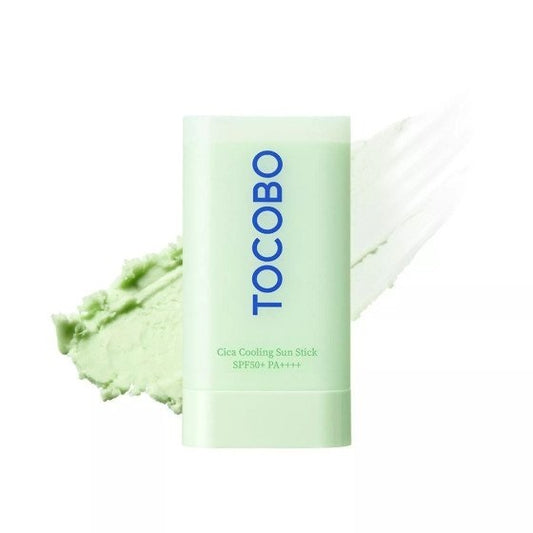 TOCOBO Cica Cooling Sun Stick is a vegan chemical sun stick that provides powerful SPF50+ PA++++ protection against harmful UV rays. Formulated with Centella Asiatica Extract, it soothes and calms the skin while delivering a refreshing cooling sensation. Enriched with Hyaluronic Acid for hydration and Niacinamide to brighten the complexion, this lightweight, non-greasy stick glides on smoothly, making it perfect for easy, on-the-go application. Suitable for all skin types, it ensures your skin stays protect