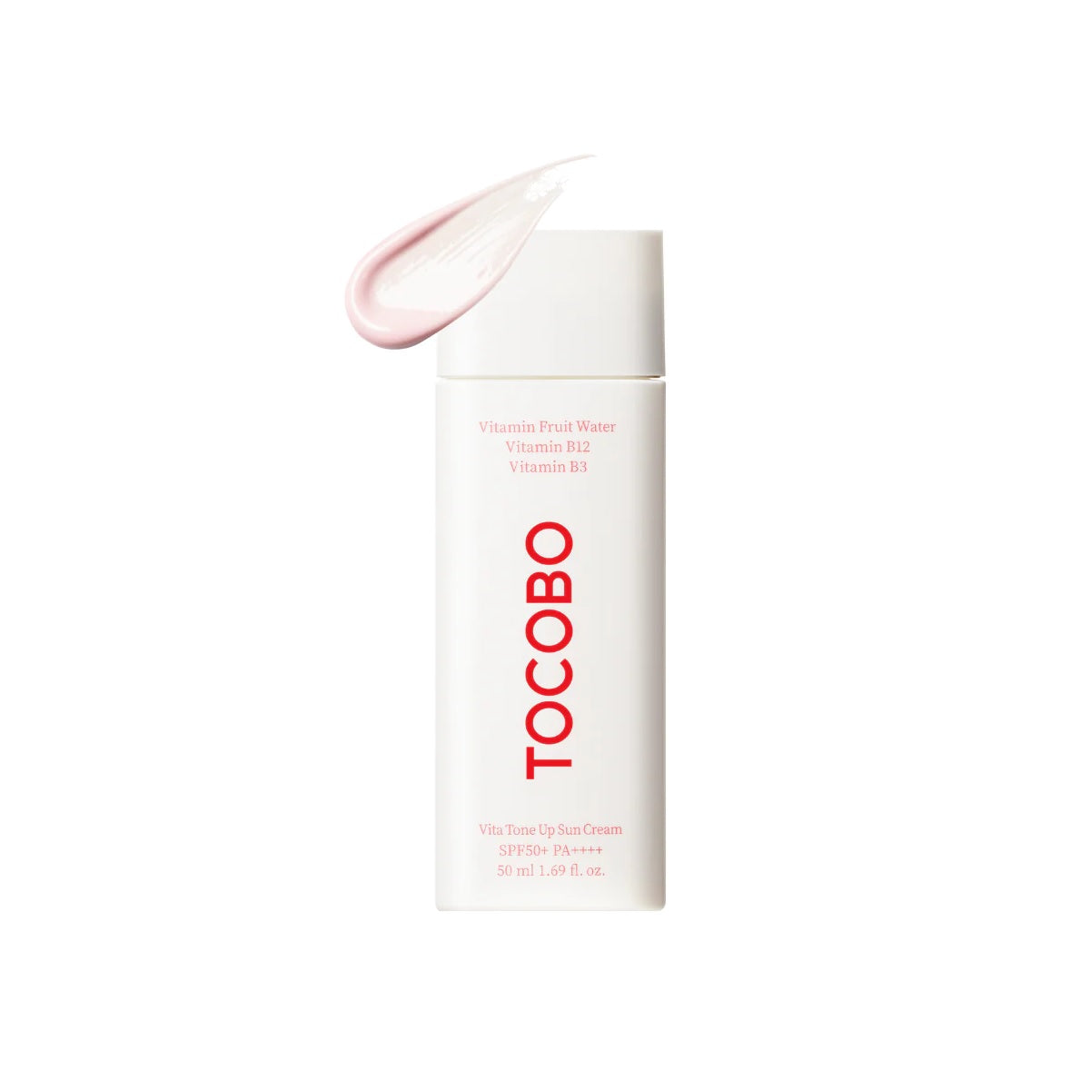 TOCOBO Vita Tone Up Sun Cream is a lightweight, brightening sunscreen that offers SPF 50+ PA++++ protection. Infused with Hippophae Rhamnoides (Sea Buckthorn) Water and Fruit Extract, it helps nourish and hydrate the skin while providing a natural tone-up effect for a radiant complexion. Enriched with Niacinamide and Sodium Hyaluronate, this sun cream brightens and moisturizes the skin, leaving it smooth and glowing. Its non-greasy formula blends effortlessly, making it ideal for daily use. Suitable for all