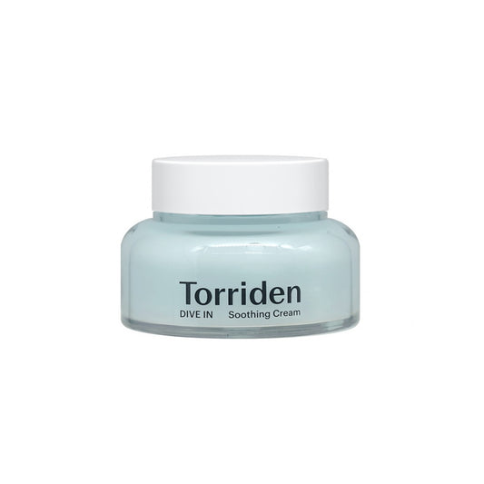 TORRIDEN DIVE-IN Low Molecular Hyaluronic Acid Soothing Cream is a lightweight, hydrating moisturizer designed to calm and refresh the skin. Formulated with multiple forms of Hyaluronic Acid, it delivers deep and lasting hydration while strengthening the skin barrier. Enriched with soothing ingredients like Allantoin, Panthenol, and Witch Hazel Extract, it helps reduce irritation and keeps skin soft and comfortable. Botanical extracts, including Lavender, Chamomile, and Turmeric, provide additional nourishm