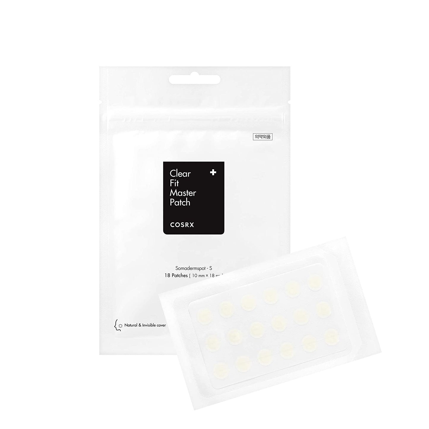COSRX Clear Fit Master Patch is an ultra-thin acne patch designed to protect blemishes while blending seamlessly under makeup. It helps shield spots from bacteria and external irritants, supporting faster healing without drawing attention to the skin. Ideal for daytime wear and on-the-go care.
