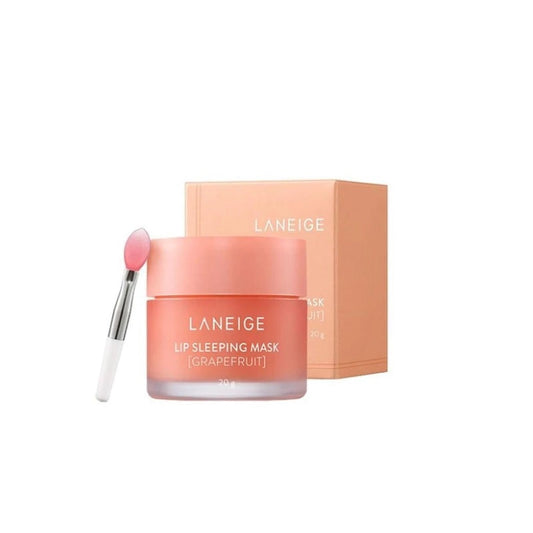 LANEIGE Lip Sleeping Mask EX Grapefruit is a rich lip treatment that works overnight to moisturize and condition dry, chapped lips. The balm-like texture melts onto lips, helping to restore softness and improve comfort by morning with a refreshing grapefruit aroma.