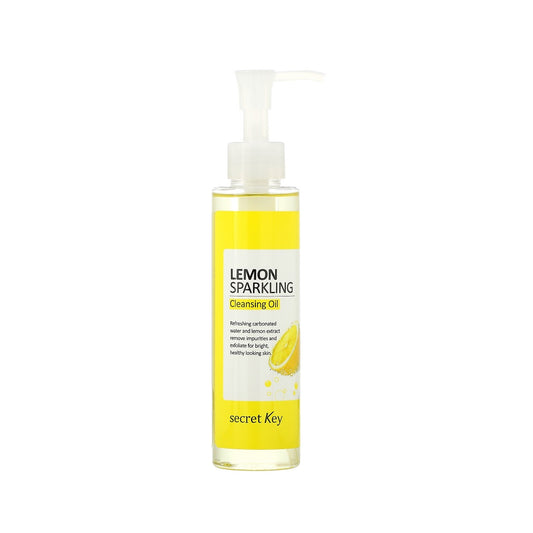 SECRET KEY Lemon Sparkling Cleansing Oil is a refreshing oil cleanser designed to dissolve makeup, sunscreen, and impurities while leaving the skin feeling clean and soft. Formulated with Lemon Extract and nourishing plant oils, it helps cleanse pores and refresh the complexion without stripping moisture.