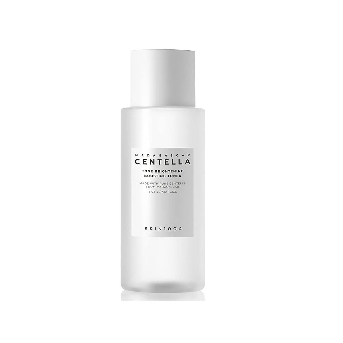 SKIN1004 Madagascar Centella Tone Brightening Boosting Toner is designed to hydrate, calm, and brighten the skin. Infused with soothing Centella Asiatica Extract and brightening Niacinamide, it helps even out skin tone and improve radiance. The toner also contains 2-O-Ethyl Ascorbic Acid and a blend of fruit extracts like Apple, Papaya, and Grape, which gently exfoliate and nourish the skin. This lightweight formula preps the skin for enhanced absorption of skincare products, leaving it refreshed, smooth, a